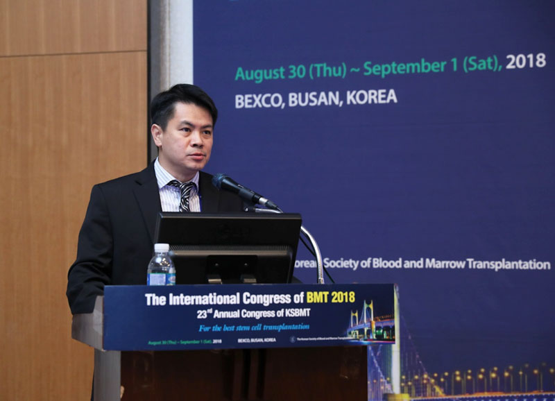 Dr Daryl Tan, Invited speaker at The International Congress of BMT 2018 in Busan, South Korea